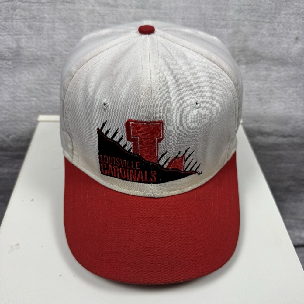 Louisville Cardinals Hat‎ Mens Snapback White NCAA College Vtg 90s Signature